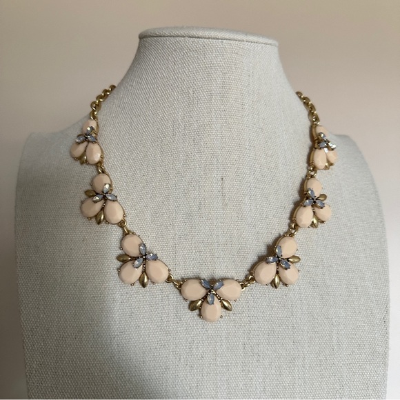 J Crew Gold Tone Rhinestone Statement Necklace - Picture 5 of 12
